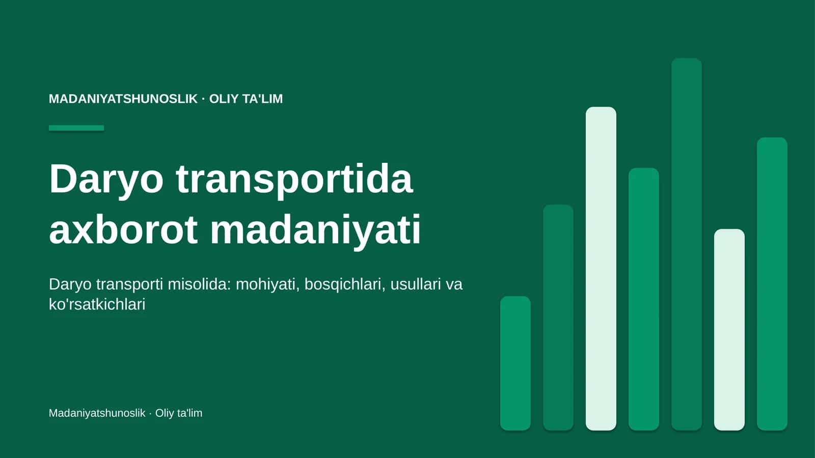 Daryo transportida axborot madaniyati 1