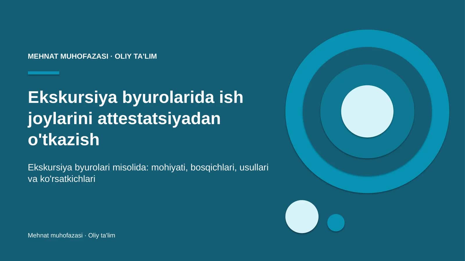 Ekskursiya byurolarida ish joylarini attestatsiyadan o'tkazish 1