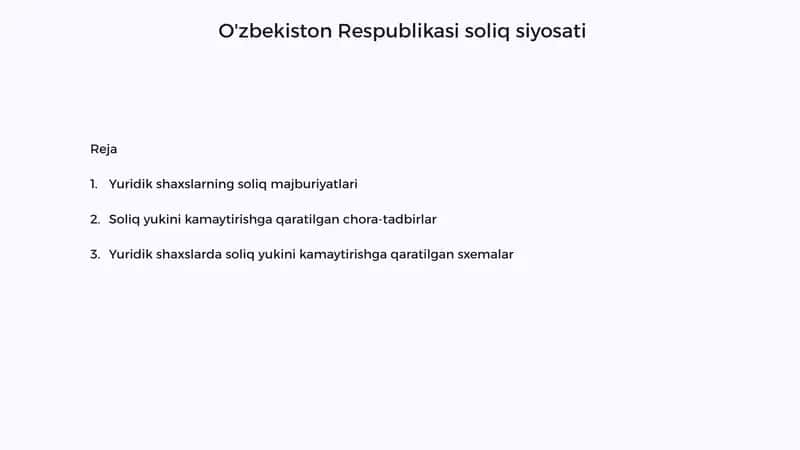 Soliq siyosati 1