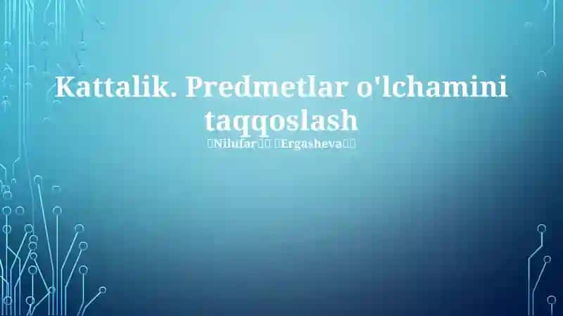 O'lchov texnikalari