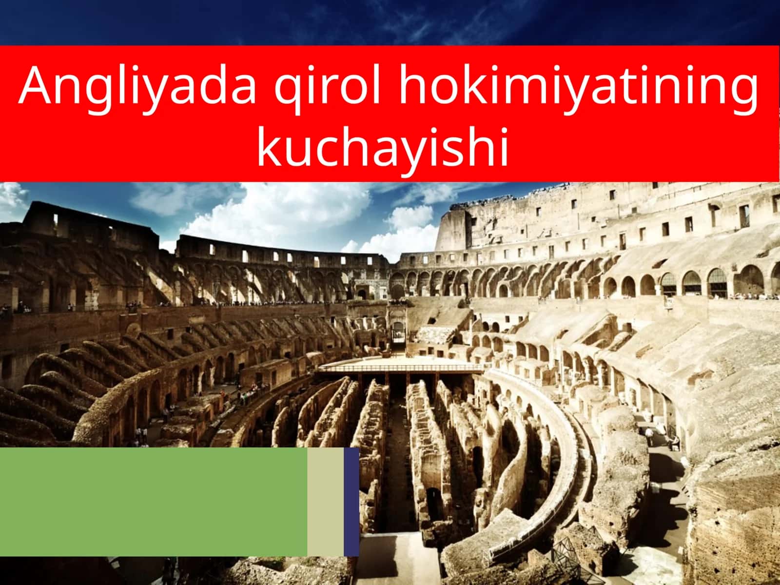 Angliyada qirol hokimiyatining kuchayishi 8- jahon 1