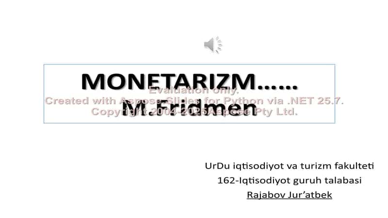 MONETARIZM 1