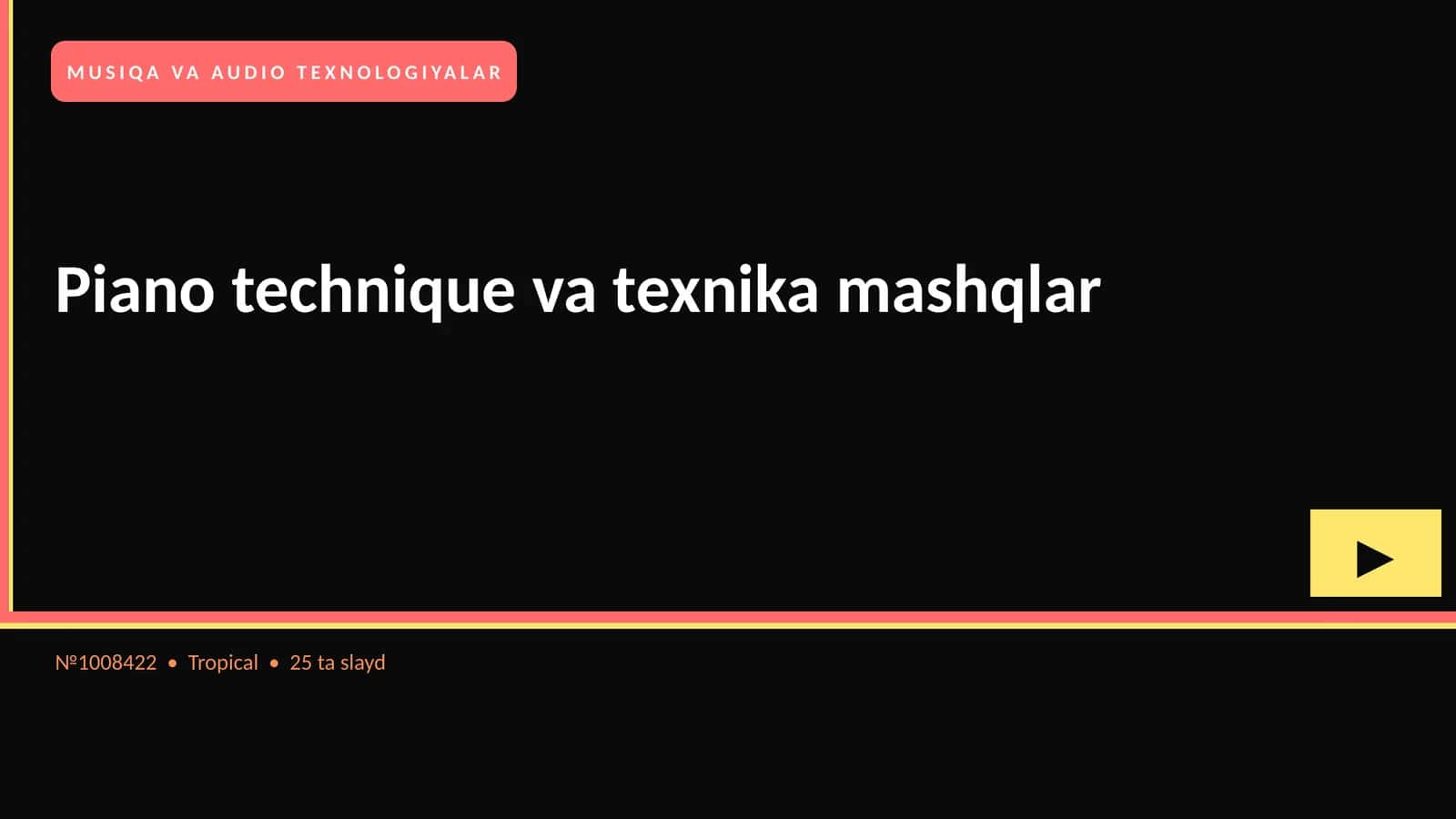 Piano technique va texnika mashqlar 1