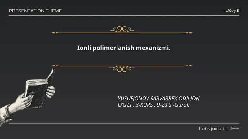 Kationik ionli polimerlanish mexanizmi 1