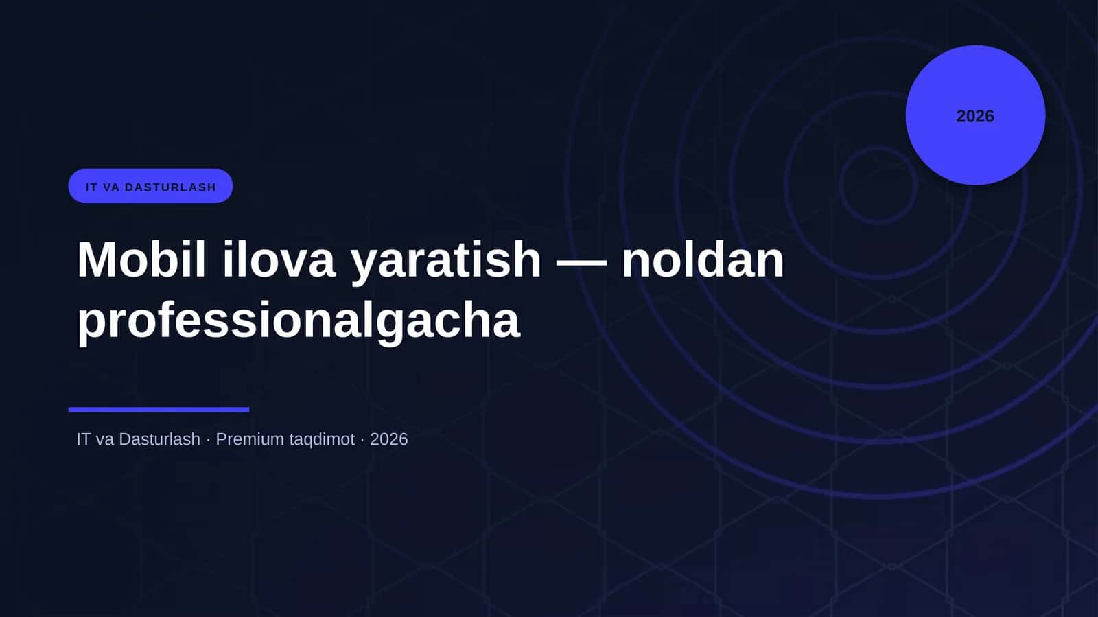 Mobil ilova yaratish — noldan professionalgacha 1