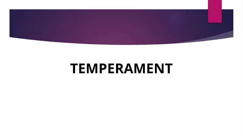 TEMPERAMENT 1