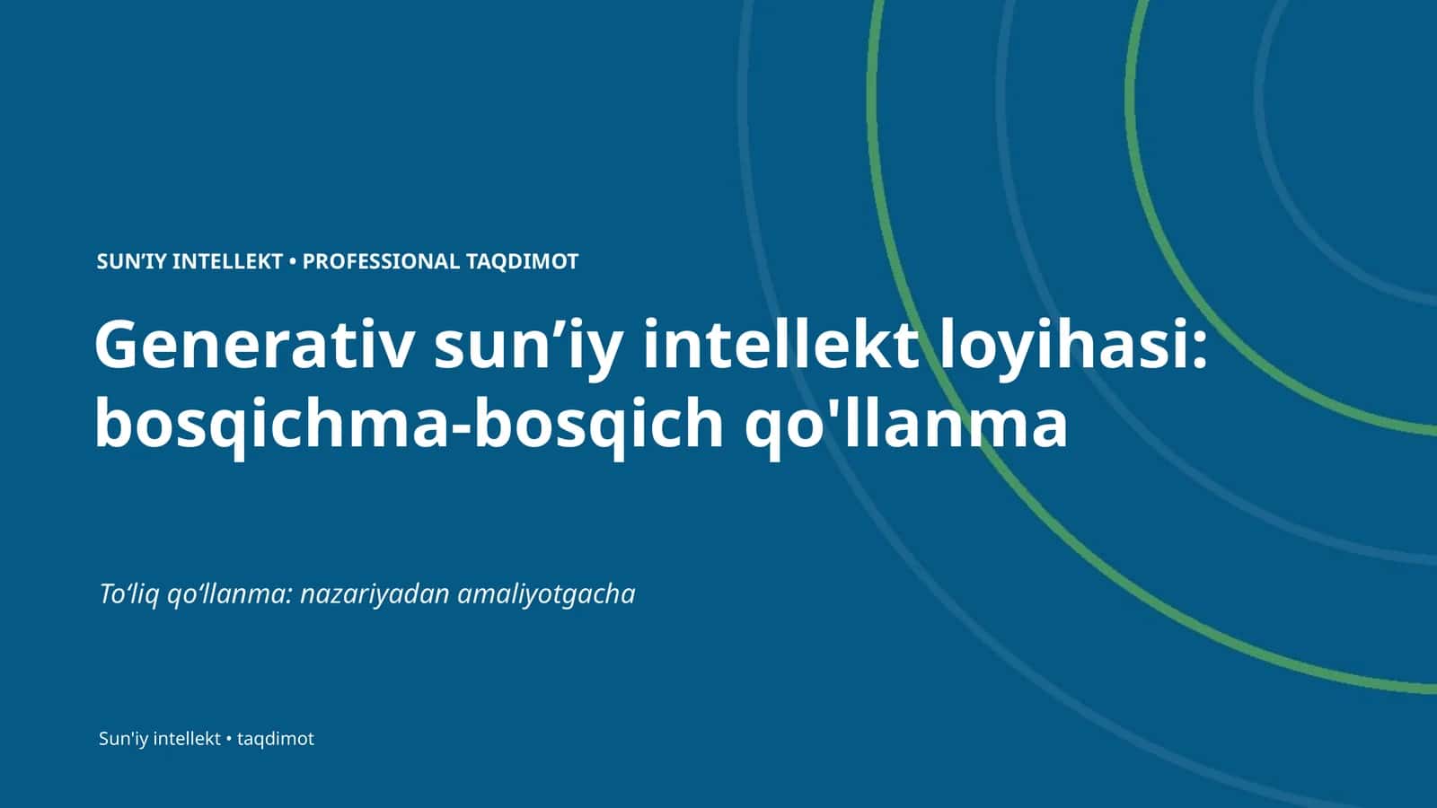 SUNʼIY INTELLEKT • PROFESSIONAL TAQDIMOT 1