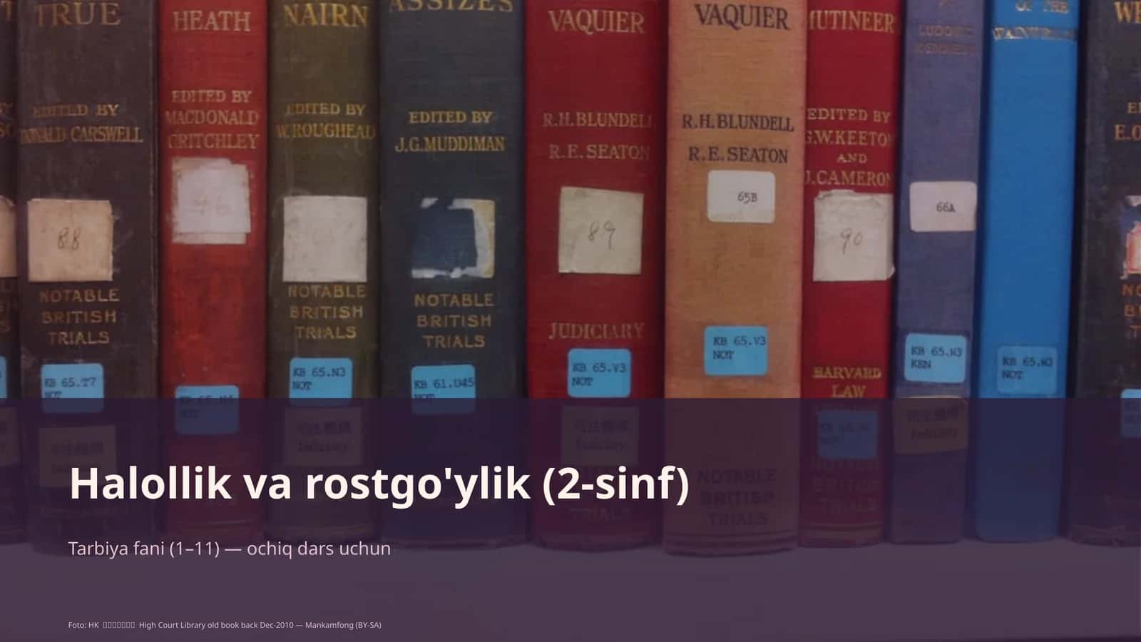 Halollik va rostgo'ylik (2-sinf) 1