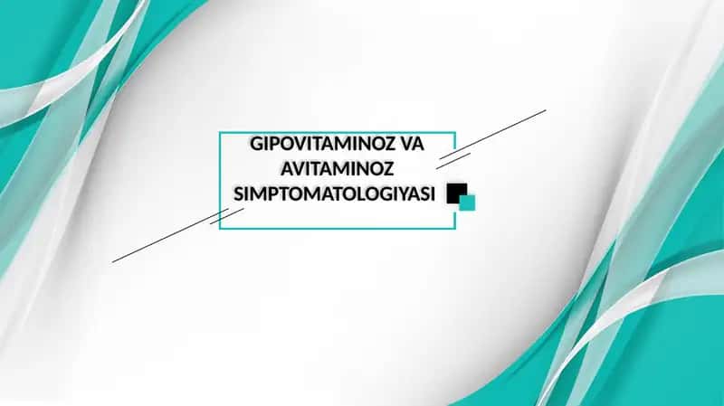 Gipovitaminoz va Avitaminoz 1