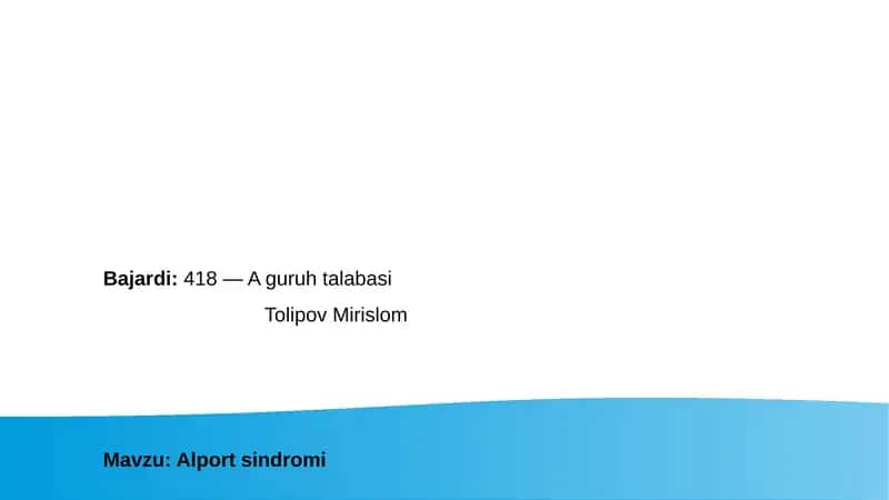 Alport sindromi 1