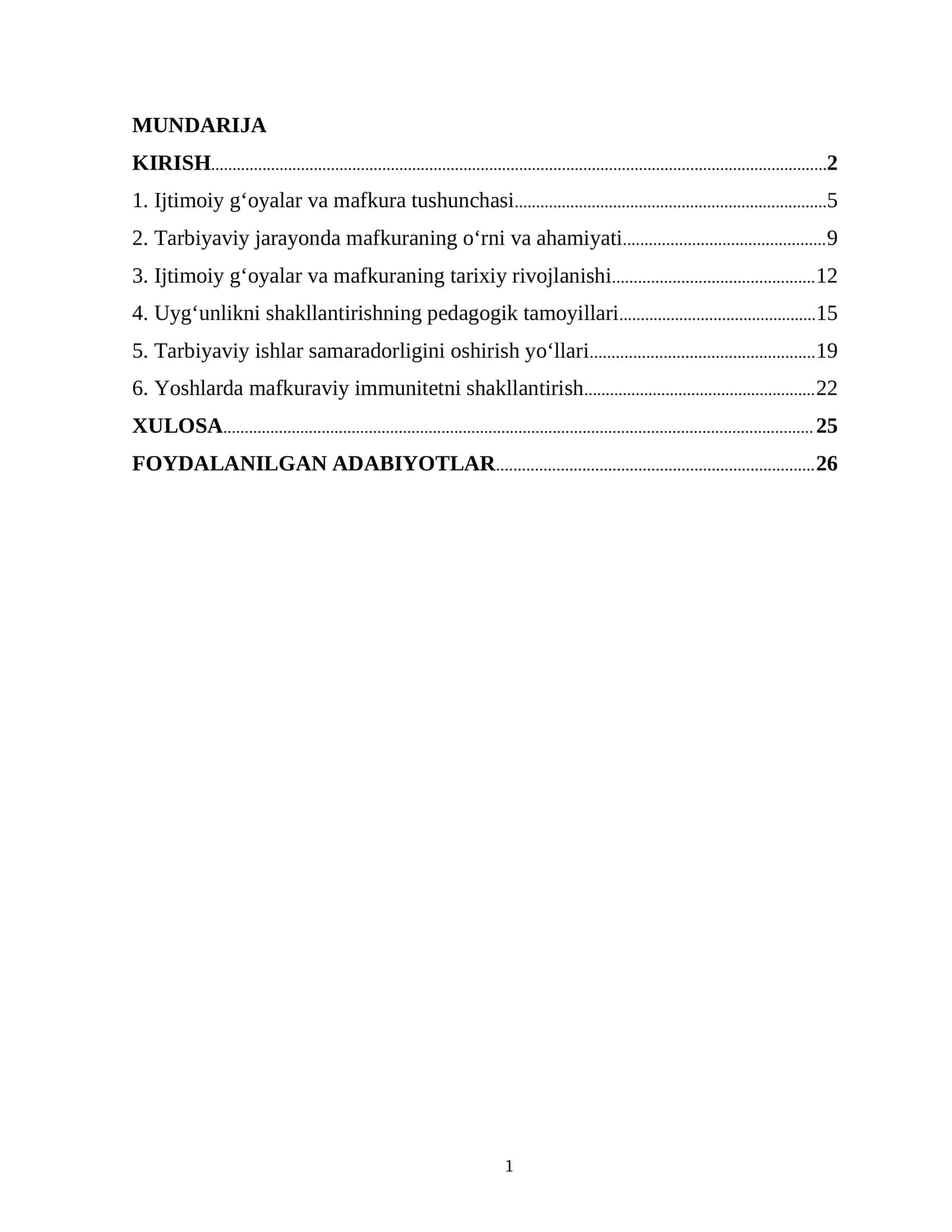 Kurs ishining dolzarbligi 1