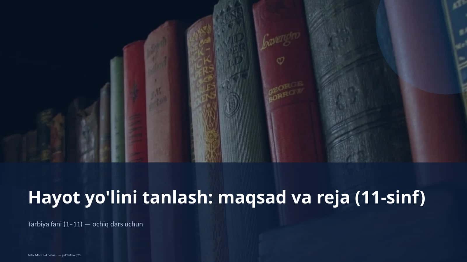 Hayot yo'lini tanlash: maqsad va reja (11-sinf) 1