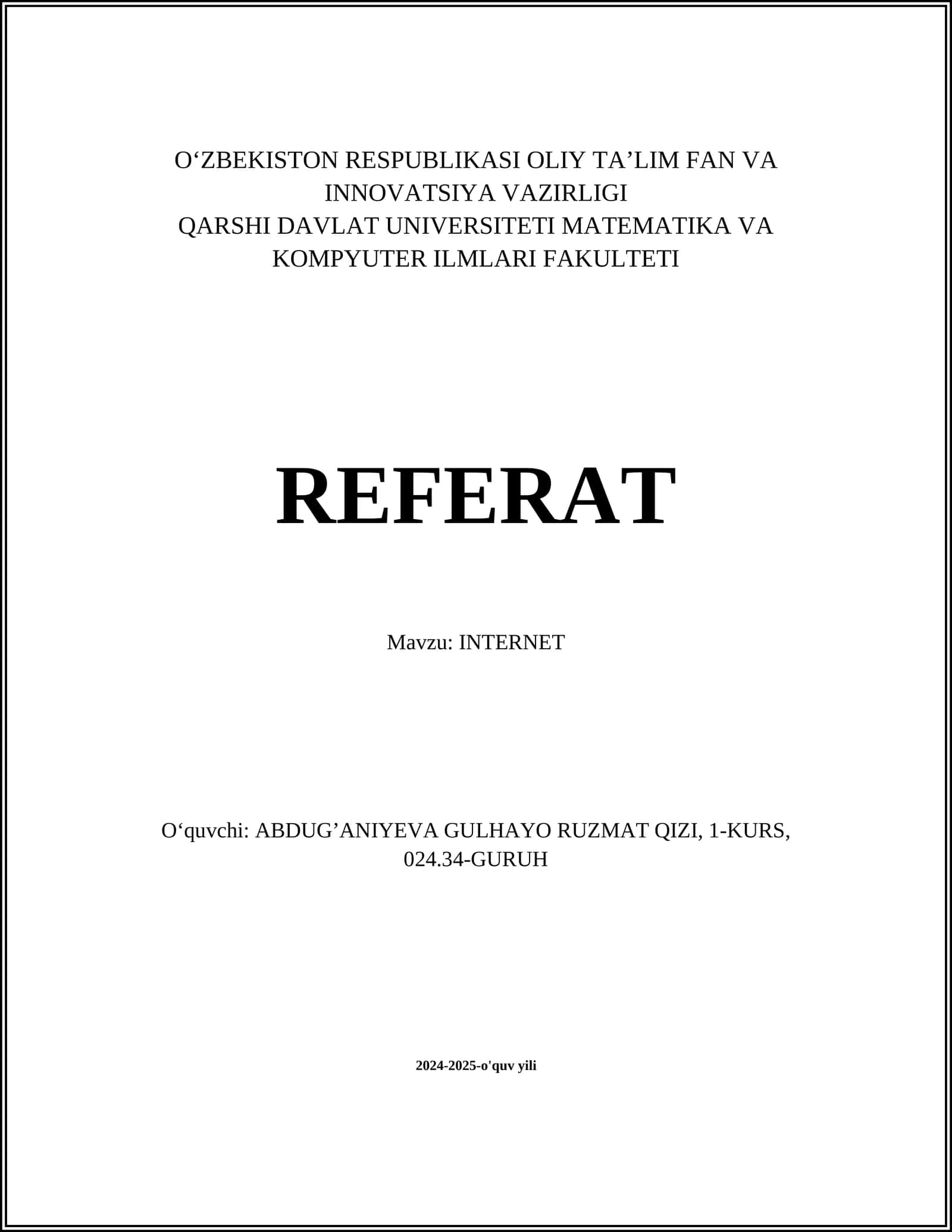 INTERNET 1