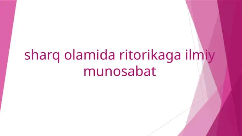 Sharq olamidagi tarixiy va ilmiy munosabatlar 1