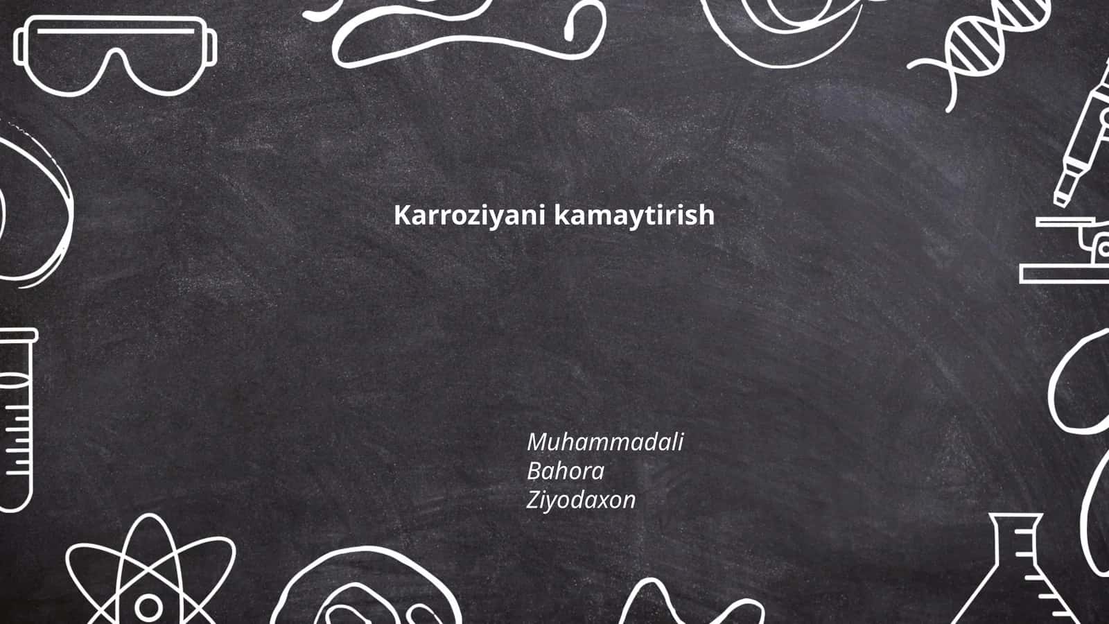 Karroziyani kamaytirish 1