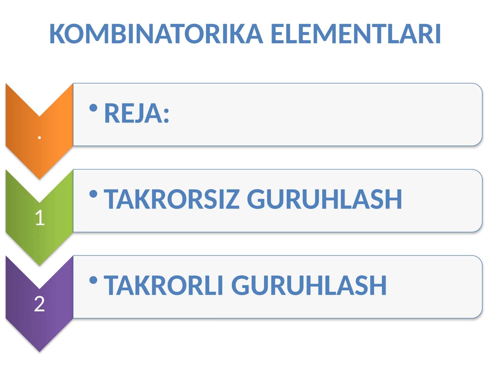 KOMBINATORIKA ELEMENTLARI 1