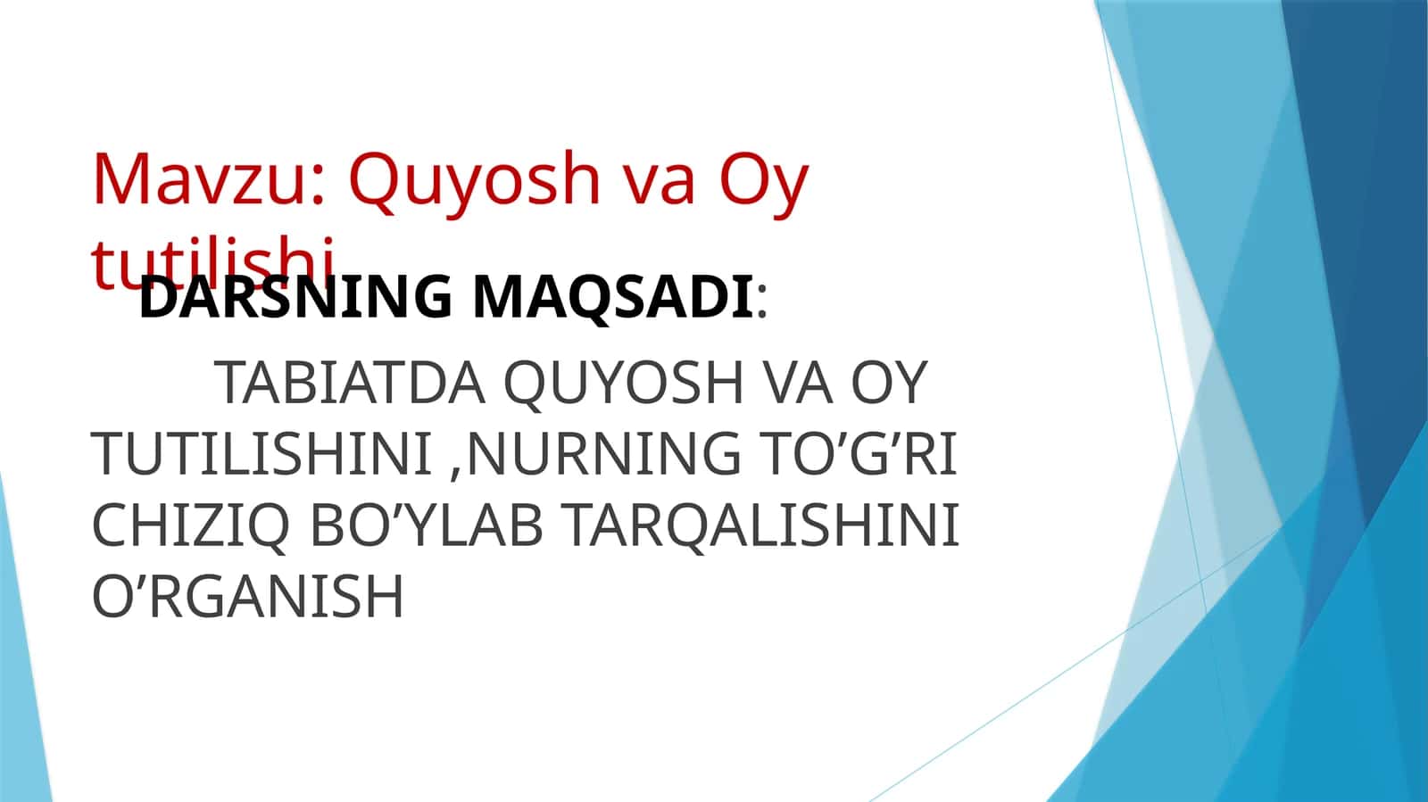 Quyosh va Oy Tutilishi 1