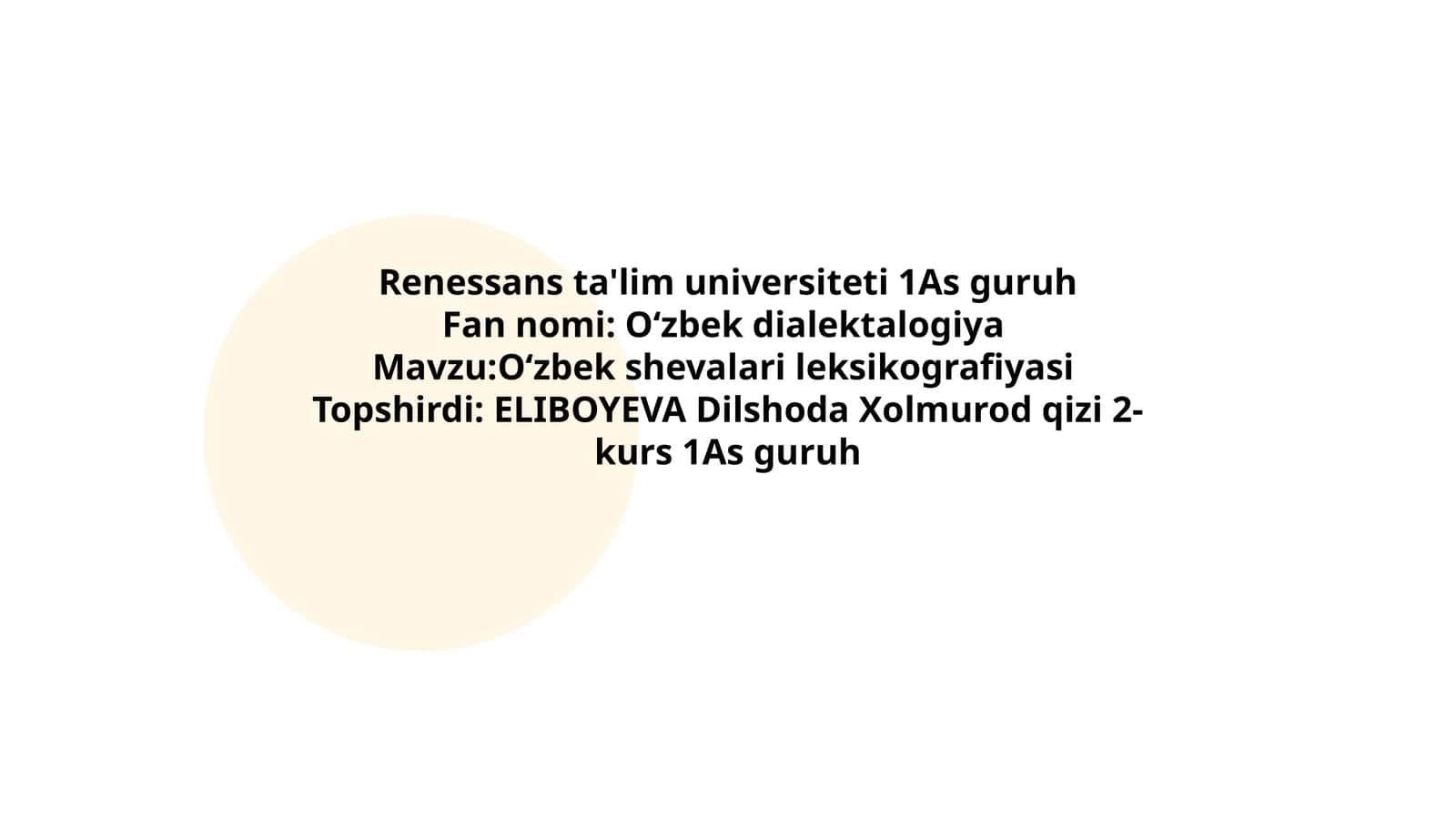 Oʻzbek dialektalogiya 1