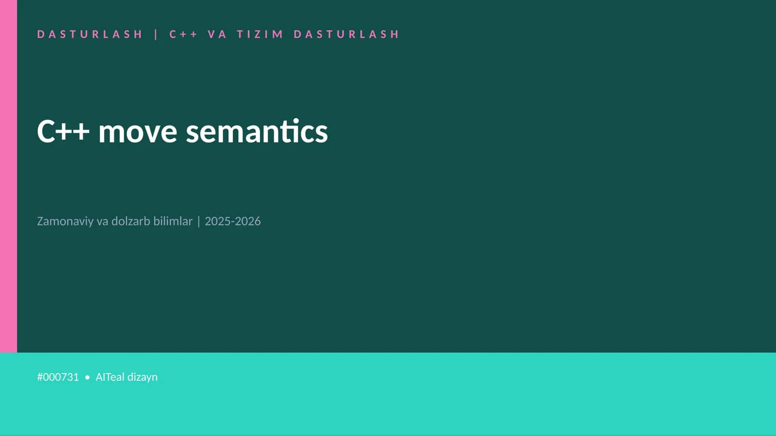 C++ move semantics 1