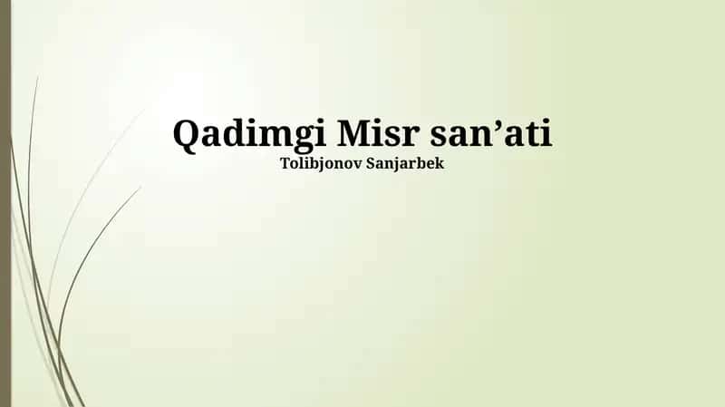 Qadimgi Misr sanʼati 1