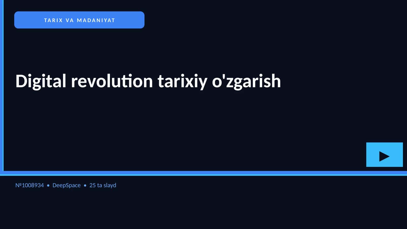Digital revolution tarixiy o'zgarish 1