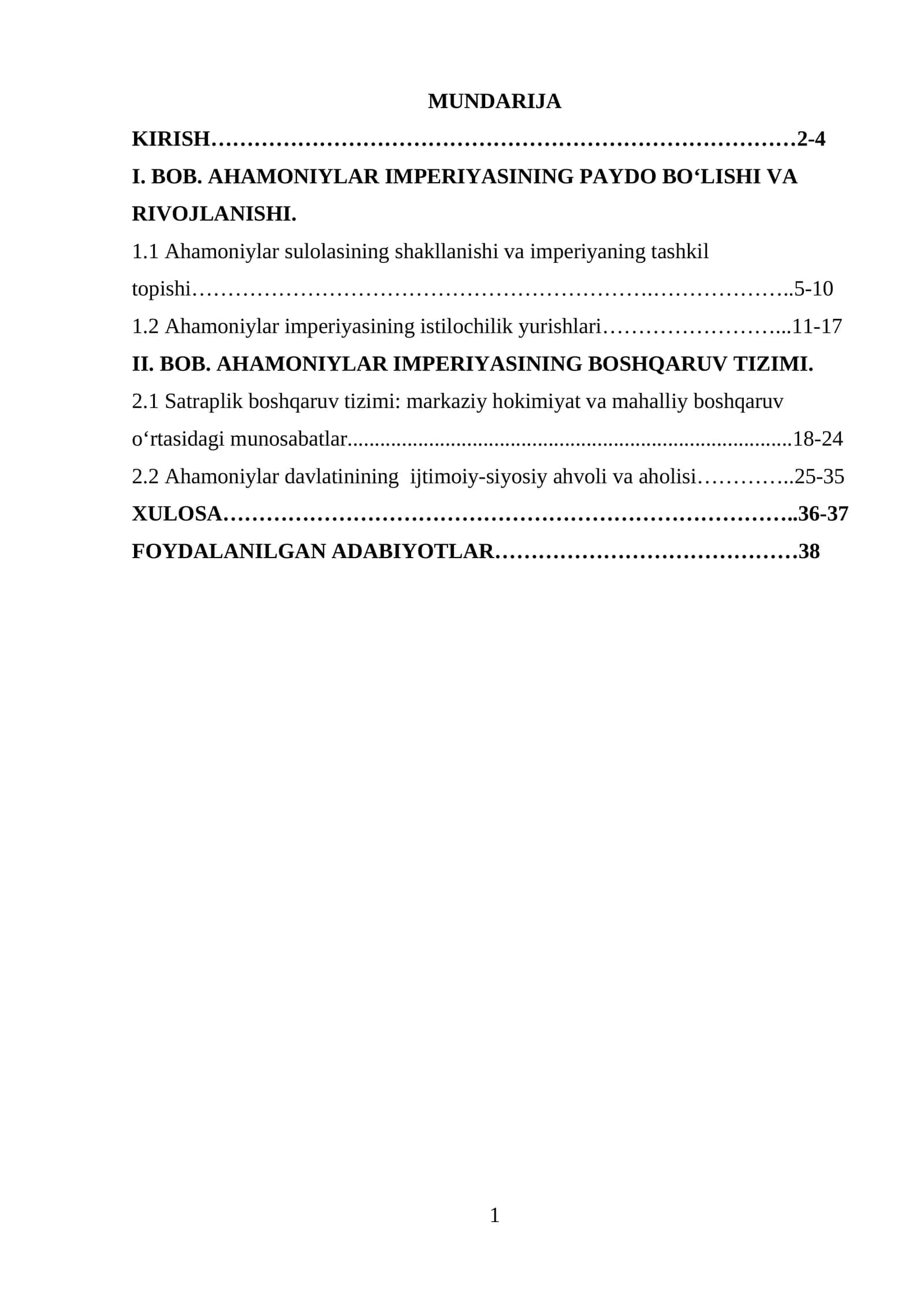 Ahamoniylar davlati va boshqaruvi 1