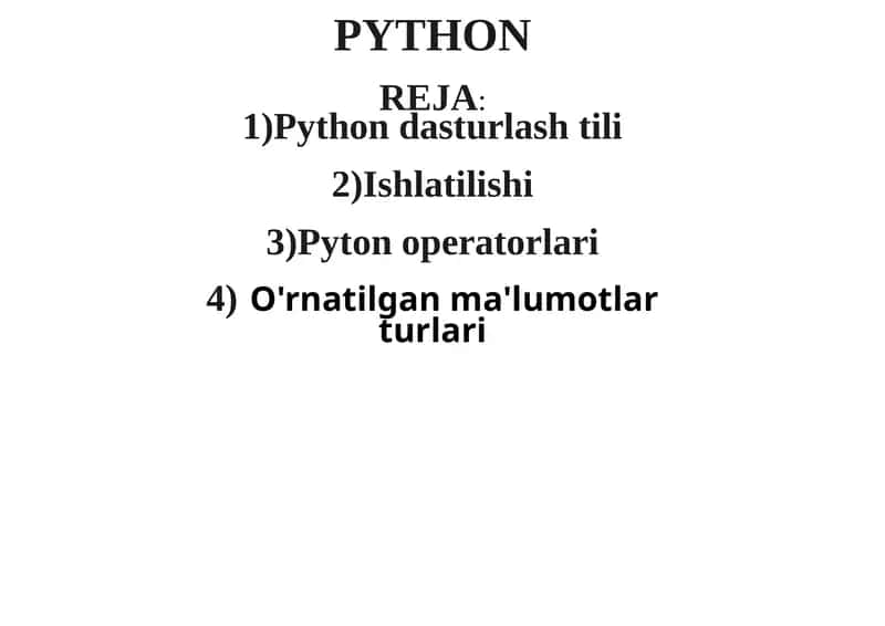 PYTHON 1
