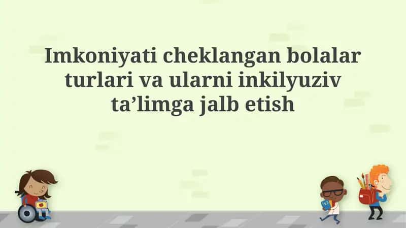 Nogiron bolalarning turlari 1