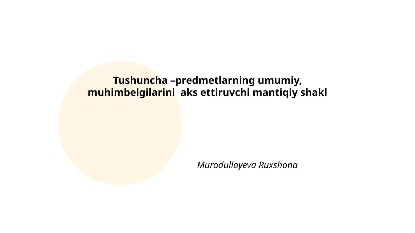 Tushuncha 1