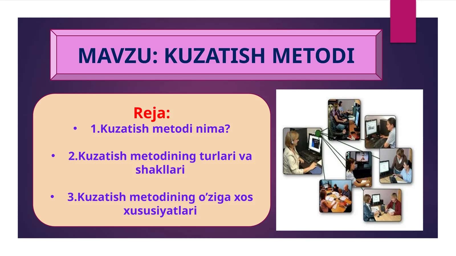 KUZATISH METODI 1