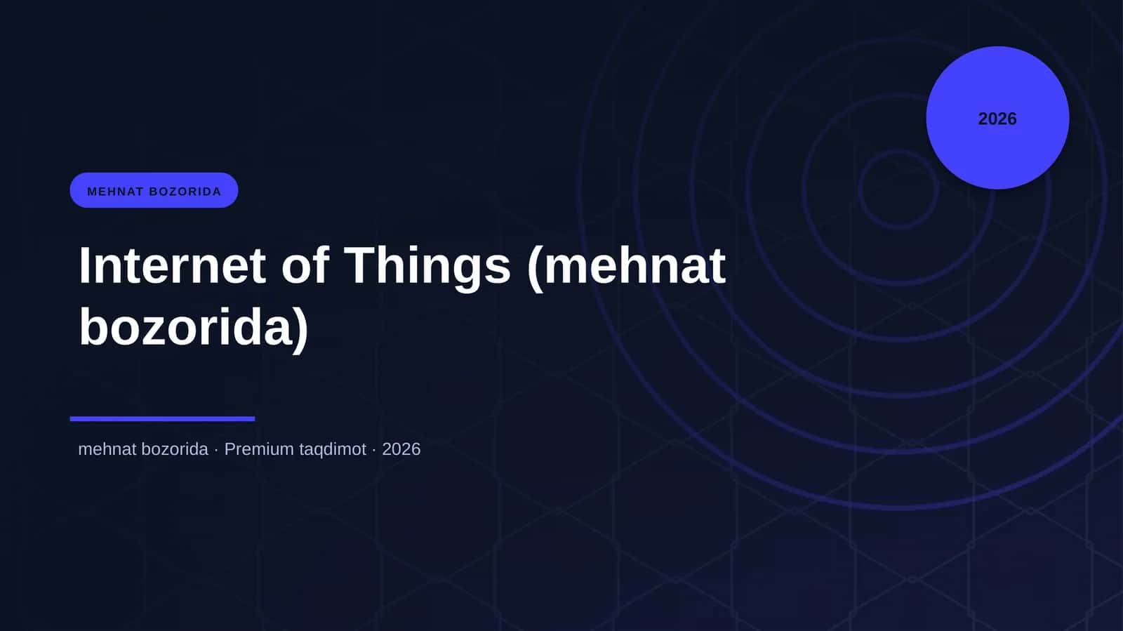 Internet of Things (mehnat bozorida) 1