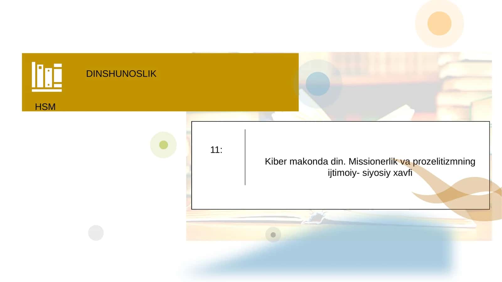 Dinshunoslik.O’quvqo’llanma 1