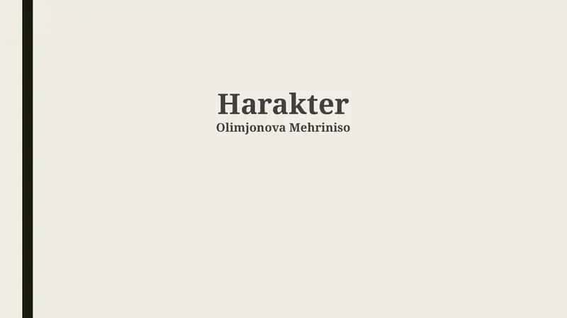 Harakter 1