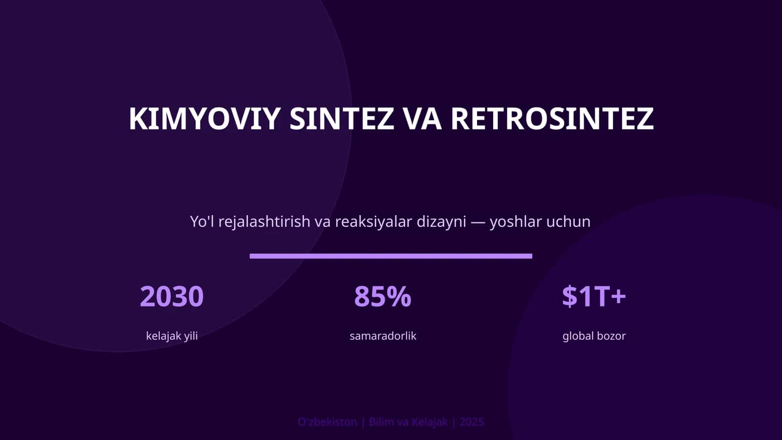 KIMYOVIY SINTEZ VA RETROSINTEZ 1