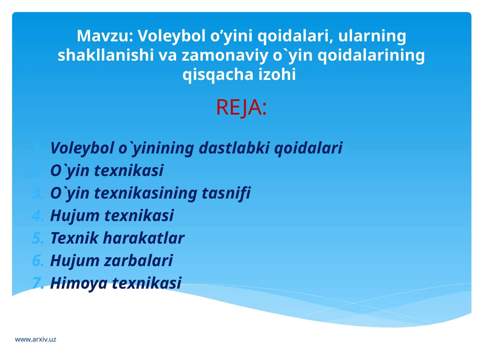 Voleybolo’yini qoidalari 1