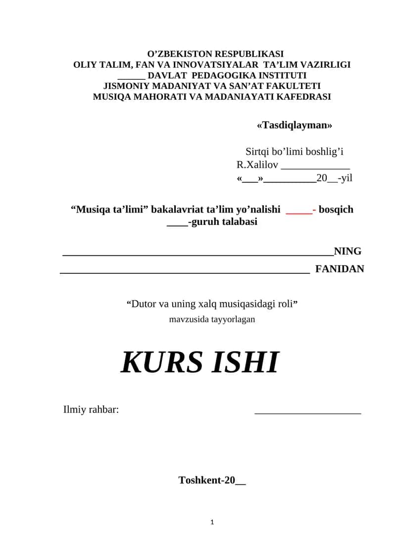 Dutor va uning xalq musiqasidagi roli 1