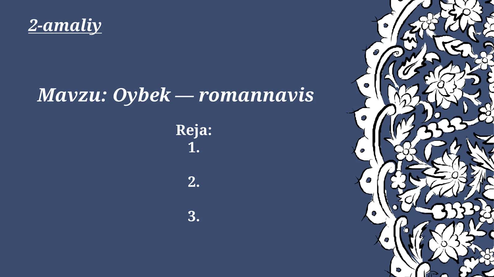 Oybek—romannavis 1