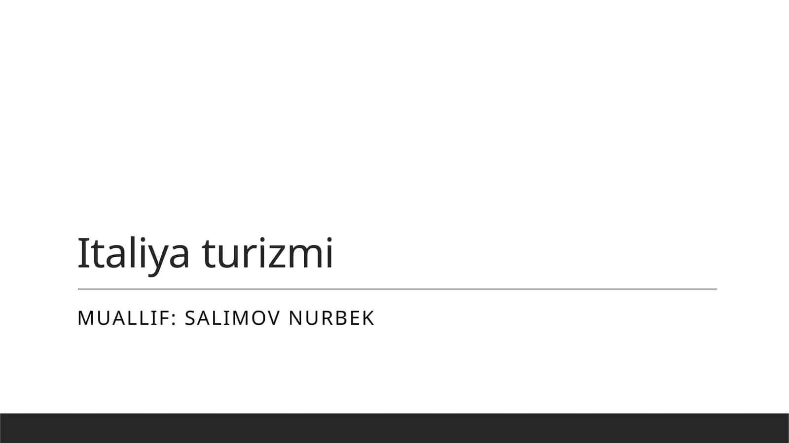 Italiya turizmi 1