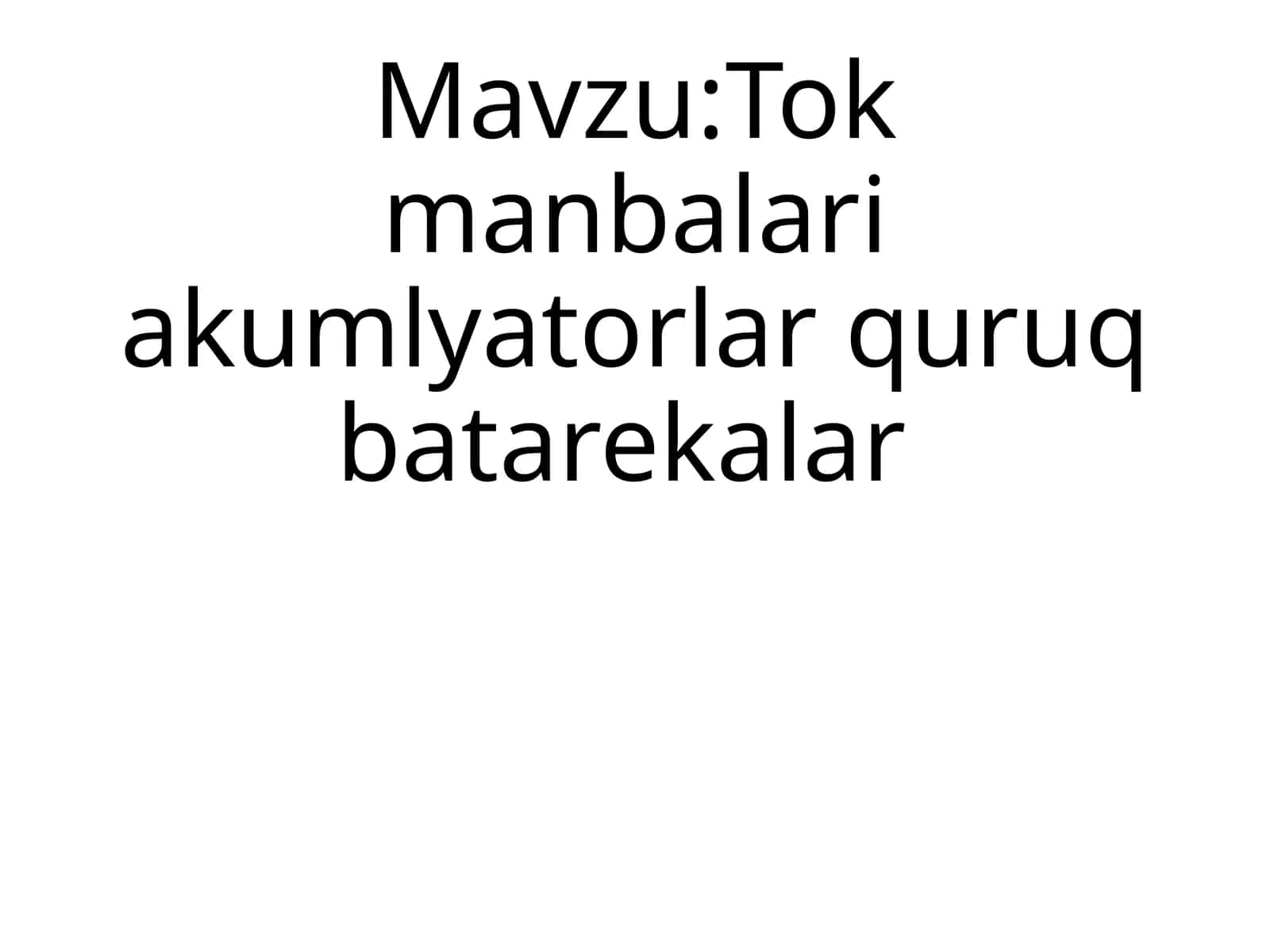 Tok manbalar 1