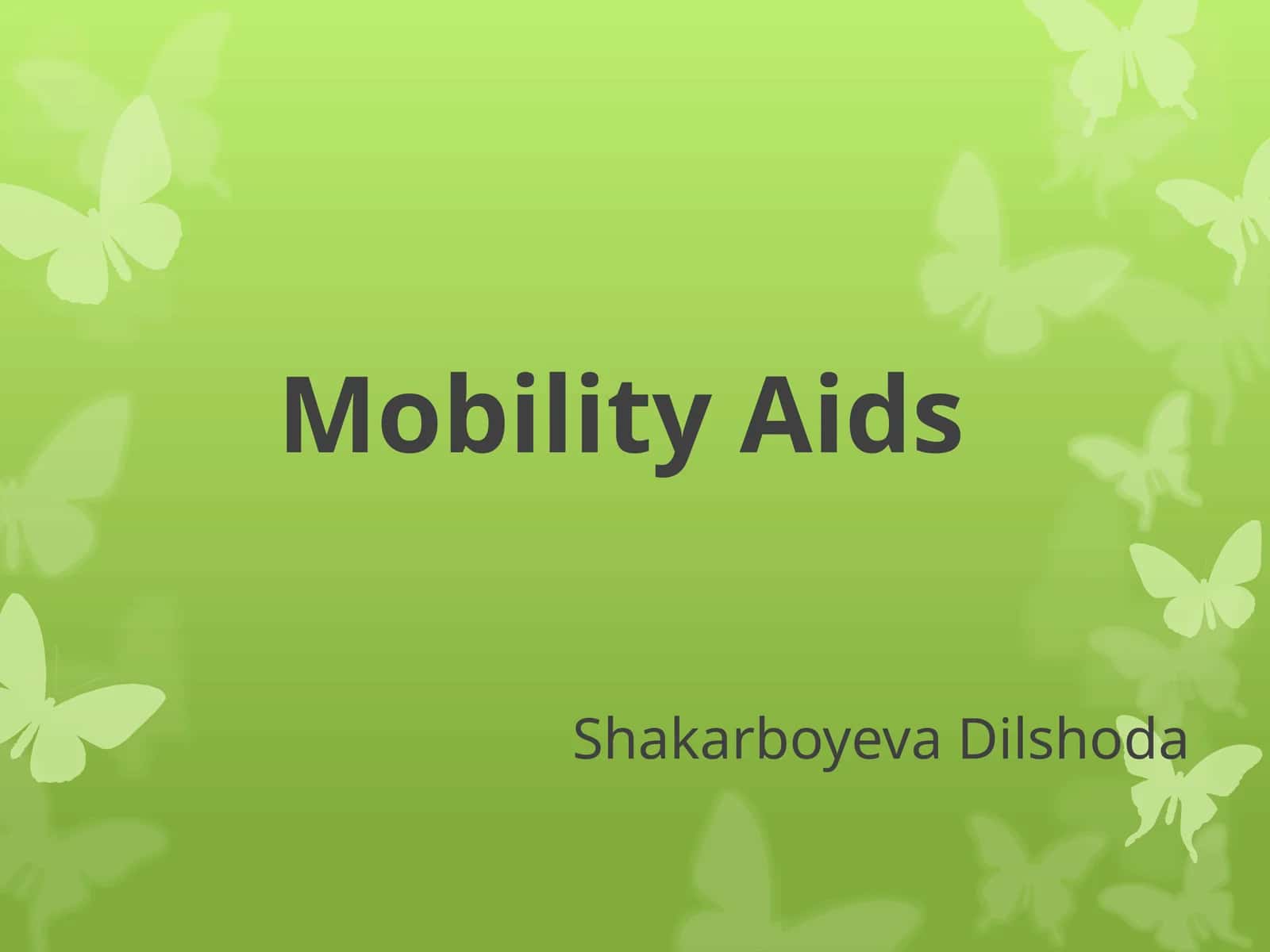 Mobility Aids 1