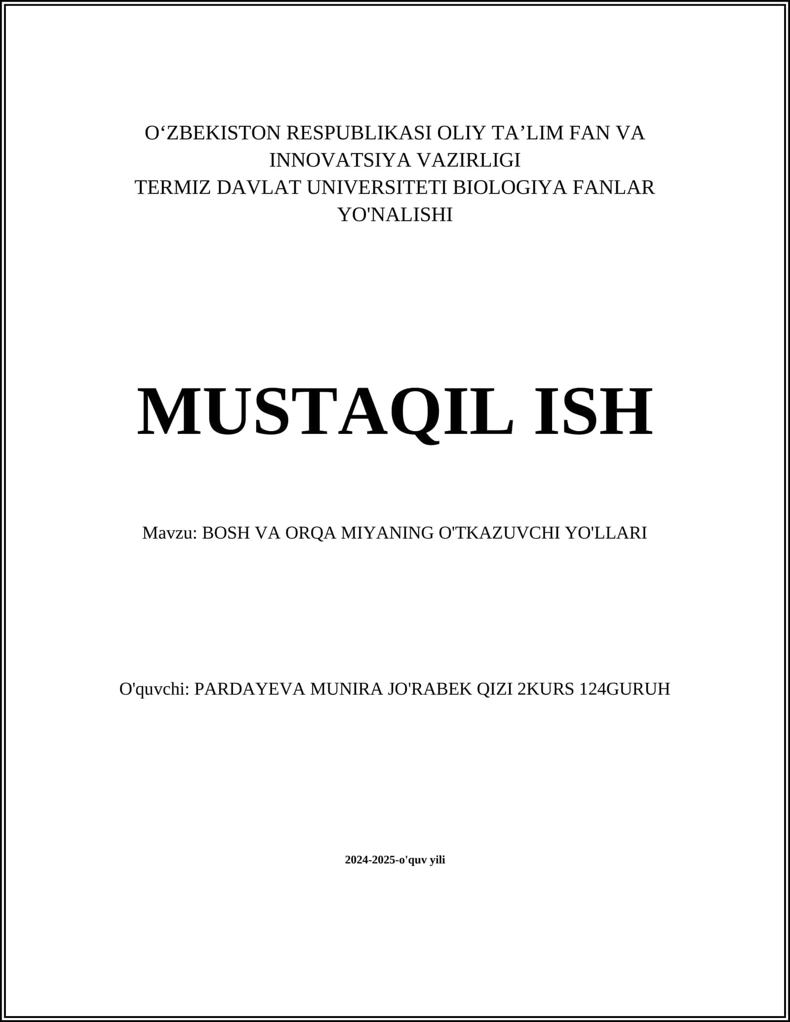 Orqa Miyaning Anatomiyasi 1