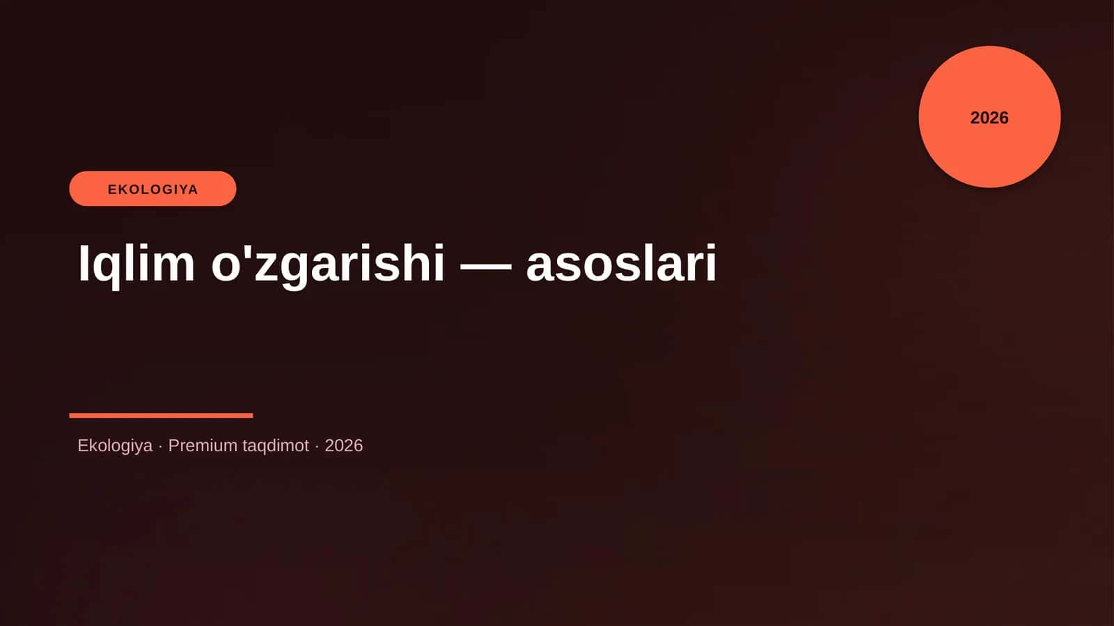 Iqlim o'zgarishi — asoslari 1
