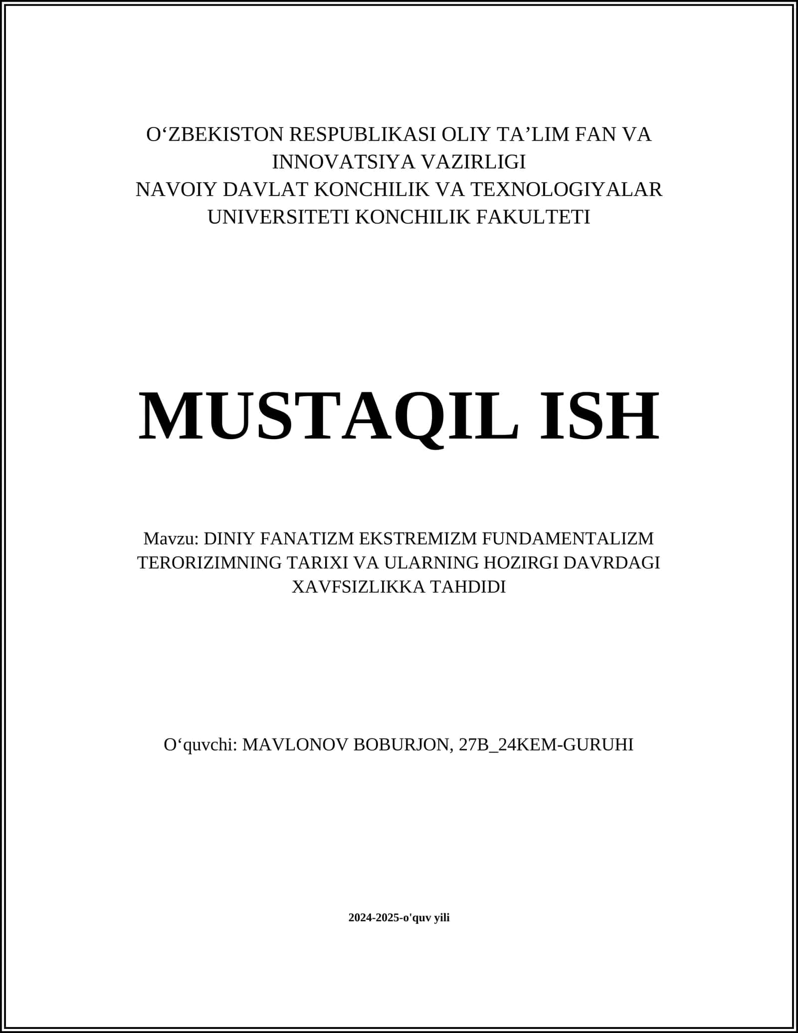 Diniy Fanatizm va uning Tarixi 1