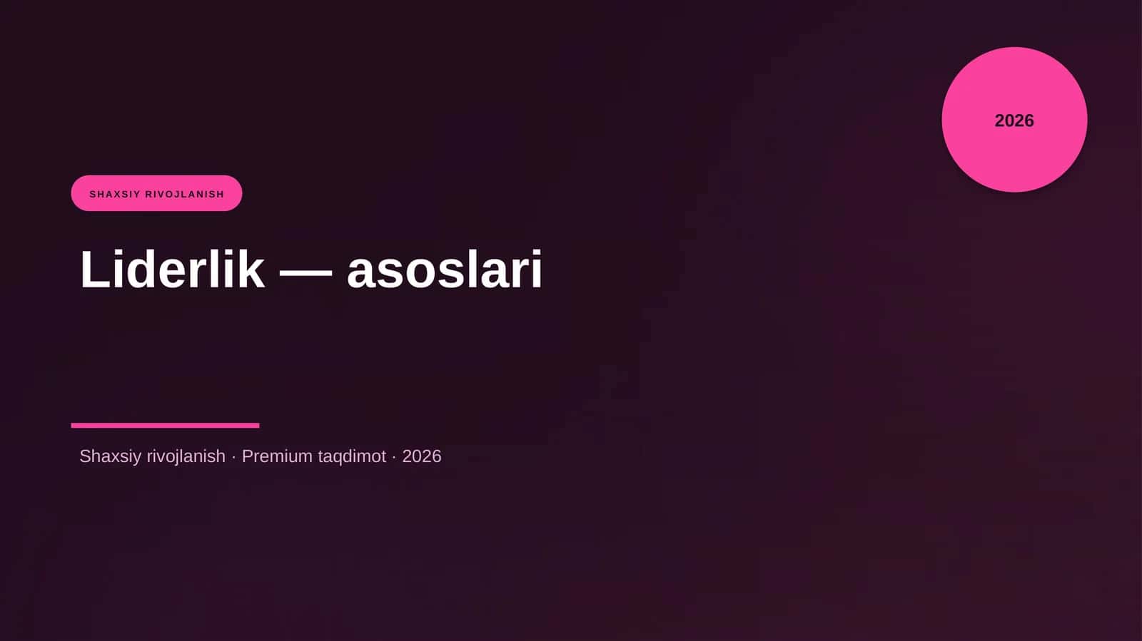 Liderlik — asoslari 1