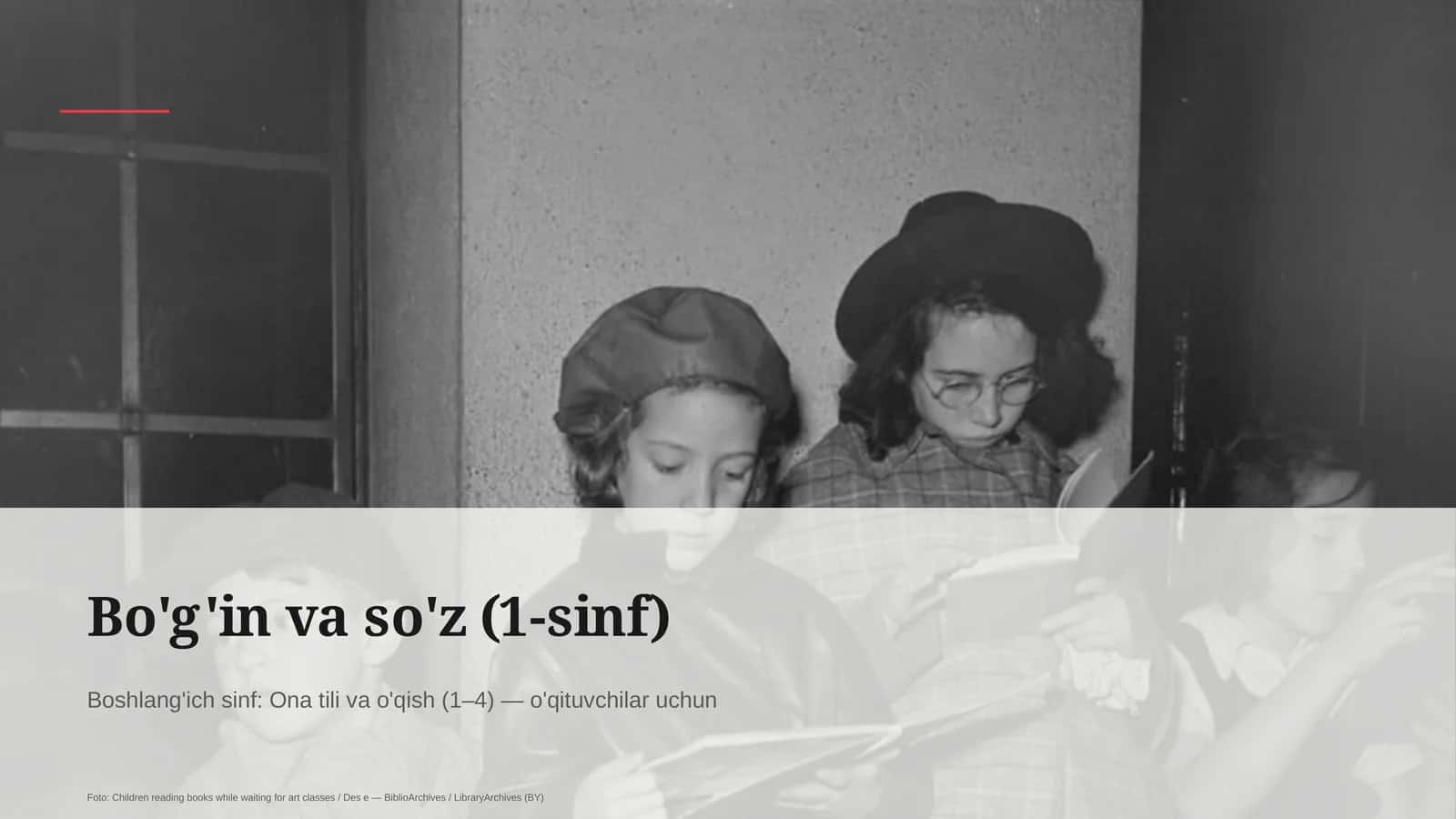 Bo'g'in va so'z (1-sinf) 1
