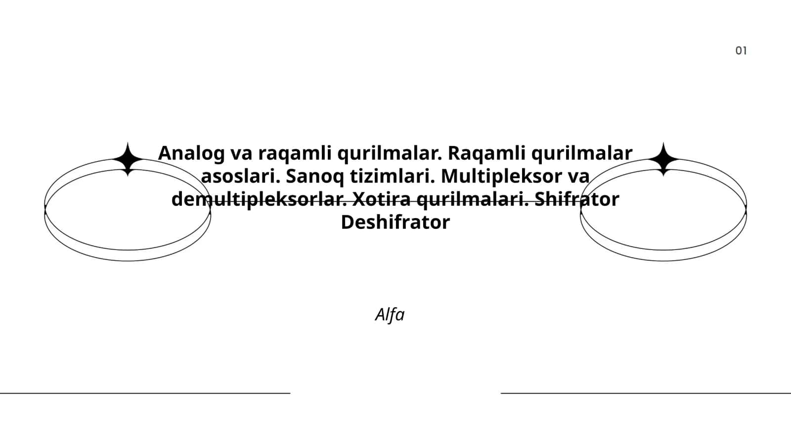 Analog va raqamli qurilmalar 1