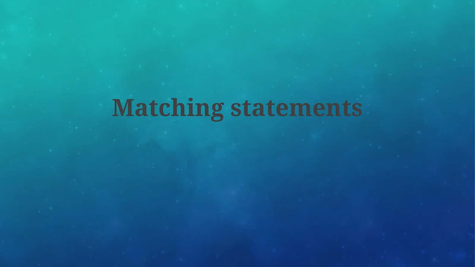 Pairing Information Matching Tasks 1