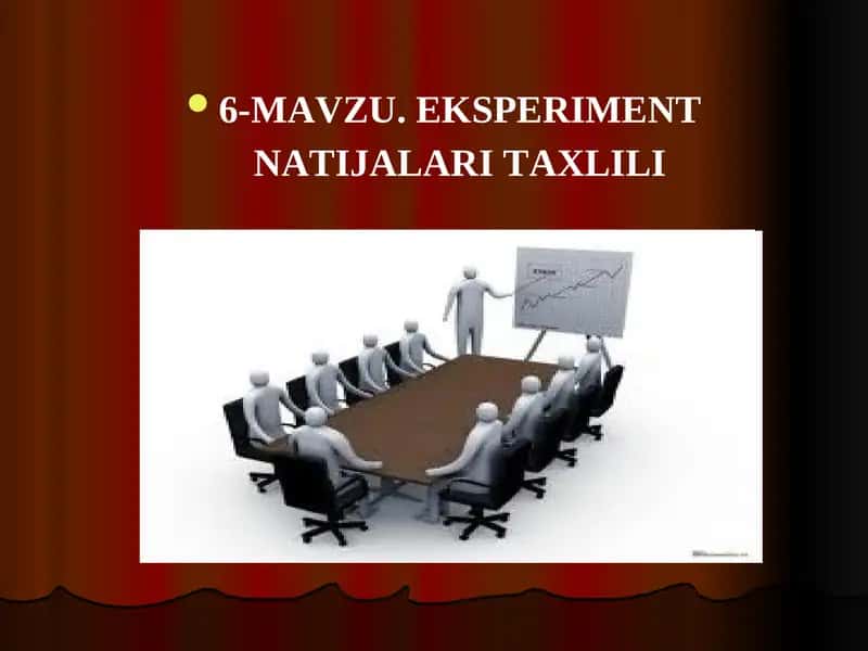 EKSPERIMENT NATIJALARI TAXLILI 1