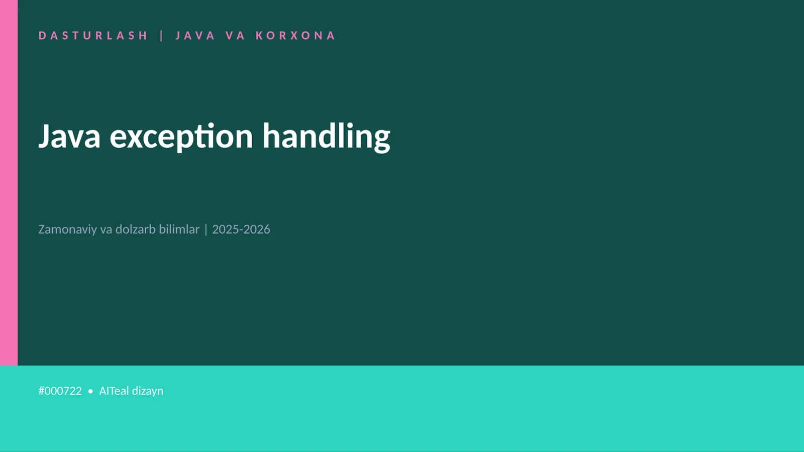 Java exception handling 1