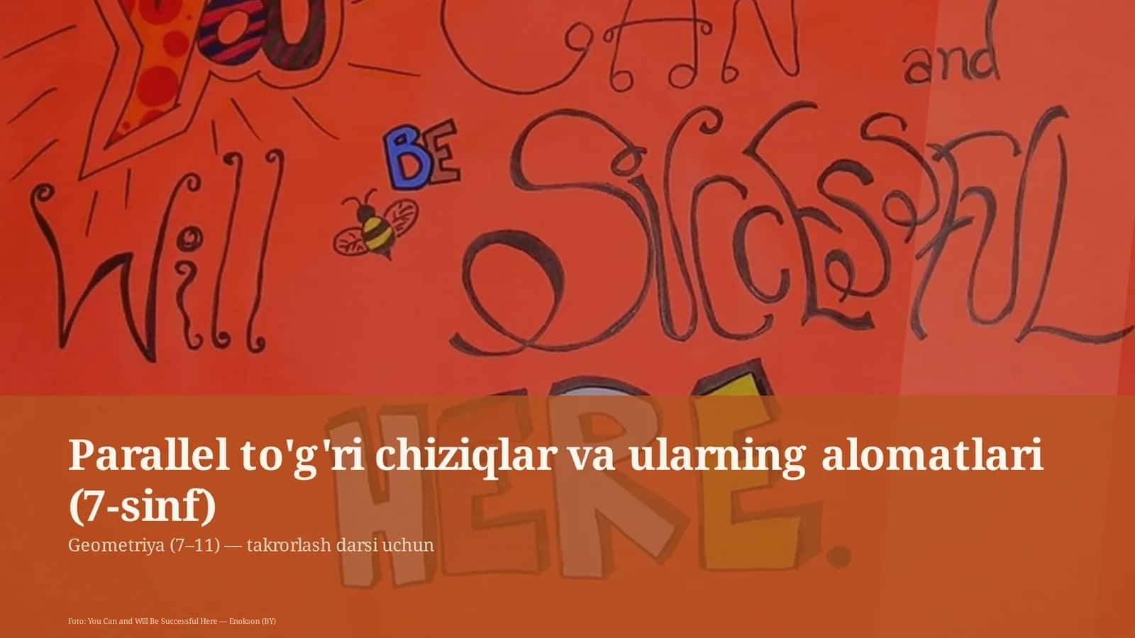 Parallel to'g'ri chiziqlar va ularning alomatlari (7-sinf) 1